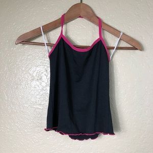 Little black cropped halter top